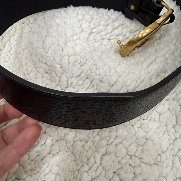Black Belt with Gold GG Buckle